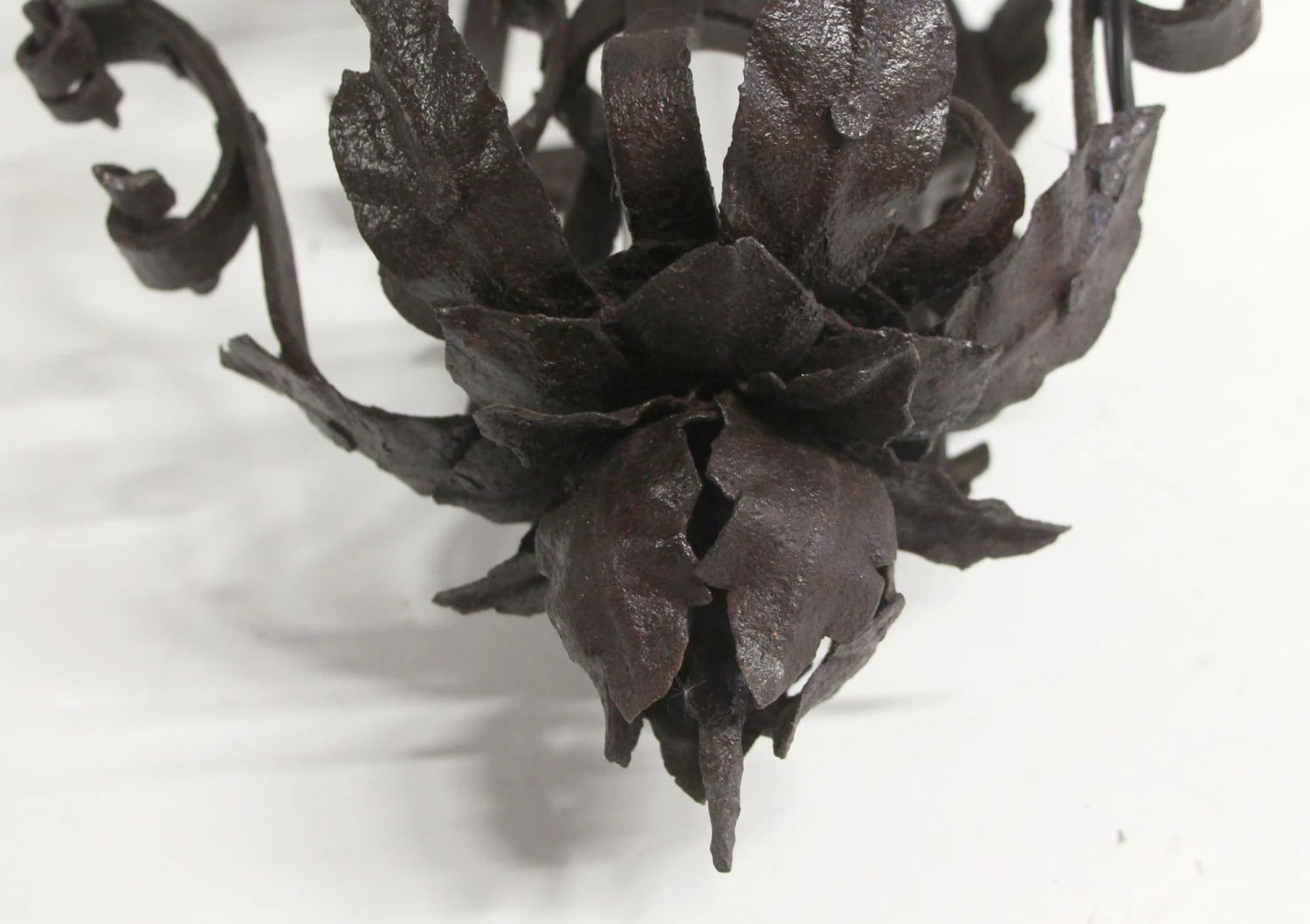 French Hand Forged Wrought Iron Lantern 9 French Hand Forged Wrought Iron Lantern - Image 7