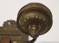 Neoclassical Greek Key Bronze Bank Wall Sconce -OGT Sale Store p260017 04