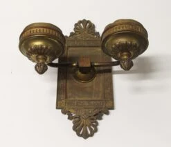 Neoclassical Greek Key Bronze Bank Wall Sconce -OGT Sale Store p260017 06