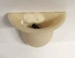 Pair Of Modern Alabaster Tan Wall Sconces 14 Pair Of Modern Alabaster Tan Wall Sconces -OGT Sale Store p260030 05