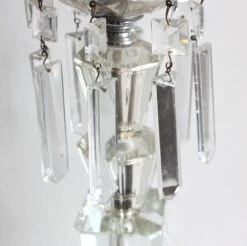 1940s Traditional Clear Crystal Vanity Table Lamp 13 1940s Traditional Clear Crystal Vanity Table Lamp -OGT Sale Store p260287 04