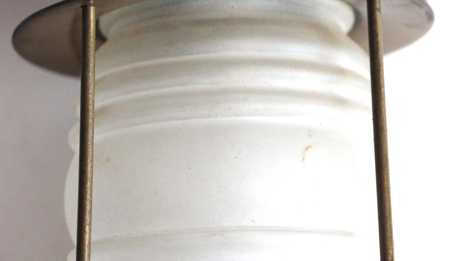 Mini Nautical Brass & Frosted Glass Ceiling Lantern 7 Mini Nautical Brass & Frosted Glass Ceiling Lantern - Image 5