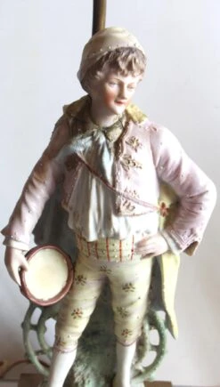 Pair Of Victorian Ceramic & Brass Figural Table Lamps 20 Pair Of Victorian Ceramic & Brass Figural Table Lamps -OGT Sale Store p260290 07