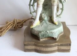 Pair Of Victorian Ceramic & Brass Figural Table Lamps 21 Pair Of Victorian Ceramic & Brass Figural Table Lamps -OGT Sale Store p260290 08
