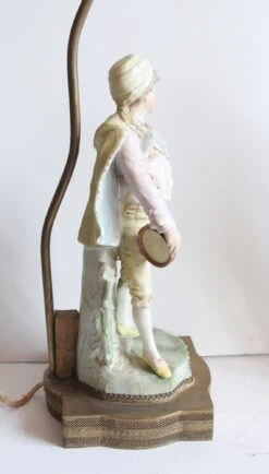 Pair Of Victorian Ceramic & Brass Figural Table Lamps 22 Pair Of Victorian Ceramic & Brass Figural Table Lamps -OGT Sale Store p260290 09