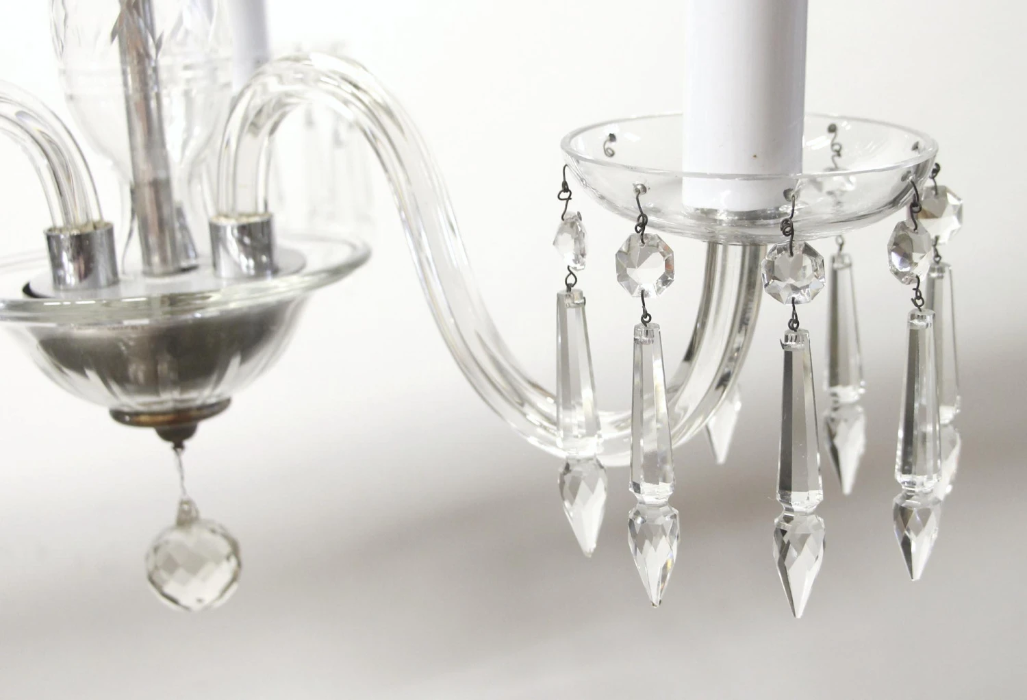 Traditional Petite 3 Arm Clear Crystal Chandelier 7 Traditional Petite 3 Arm Clear Crystal Chandelier - Image 5