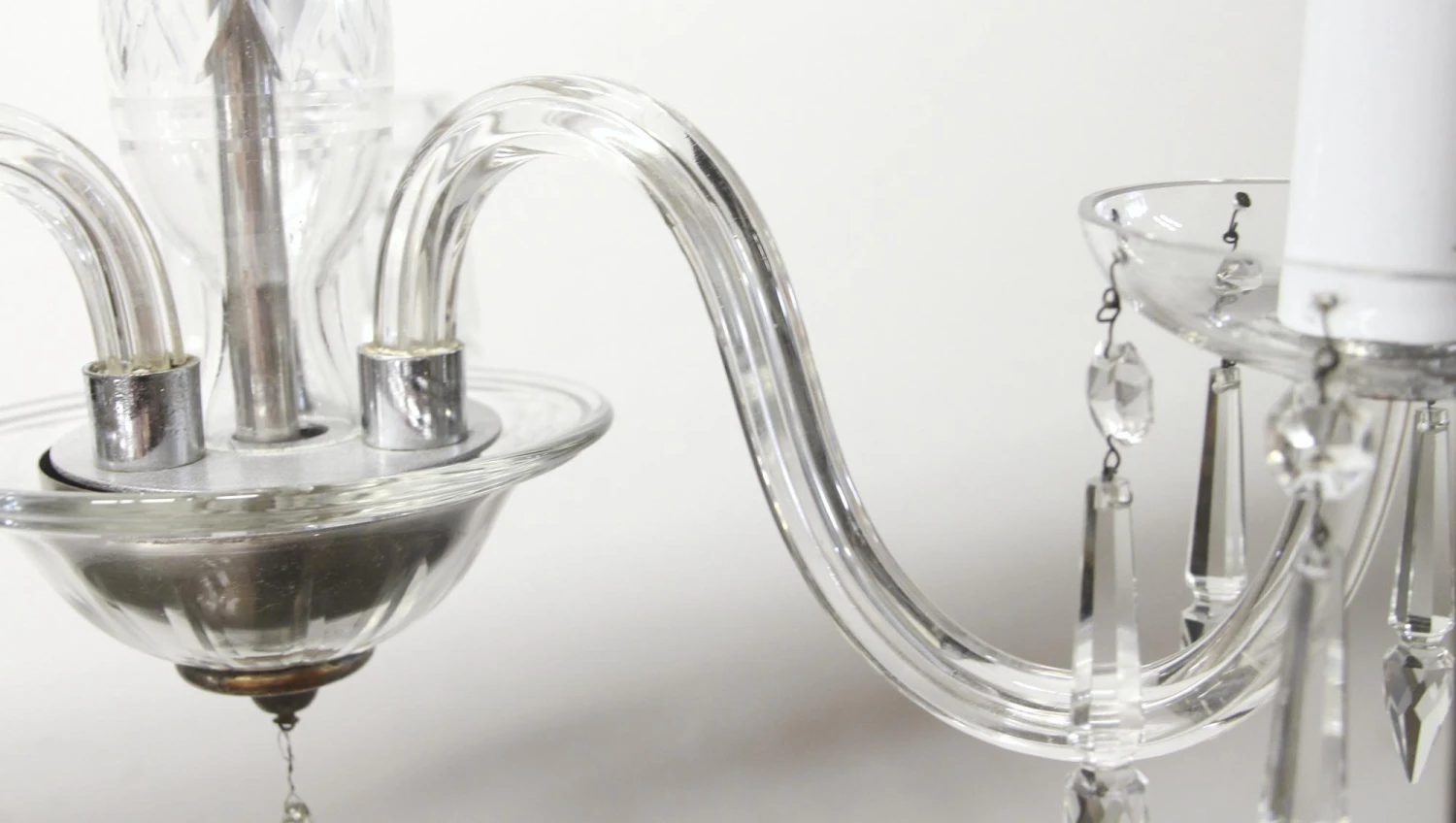 Traditional Petite 3 Arm Clear Crystal Chandelier 8 Traditional Petite 3 Arm Clear Crystal Chandelier - Image 6