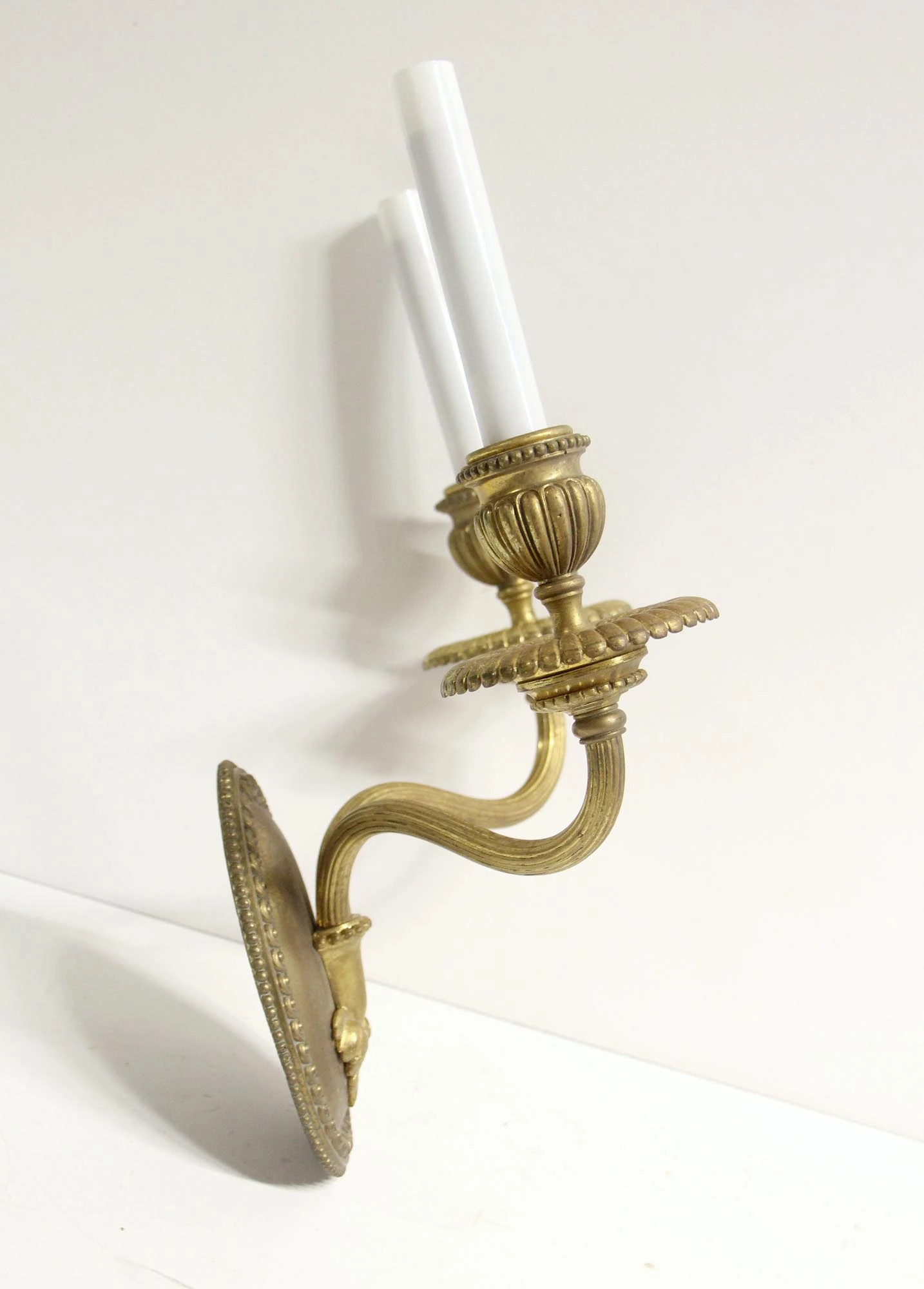 Victorian Cast Brass Caldwell 2 Arm Wall Sconce 8 Victorian Cast Brass Caldwell 2 Arm Wall Sconce - Image 6