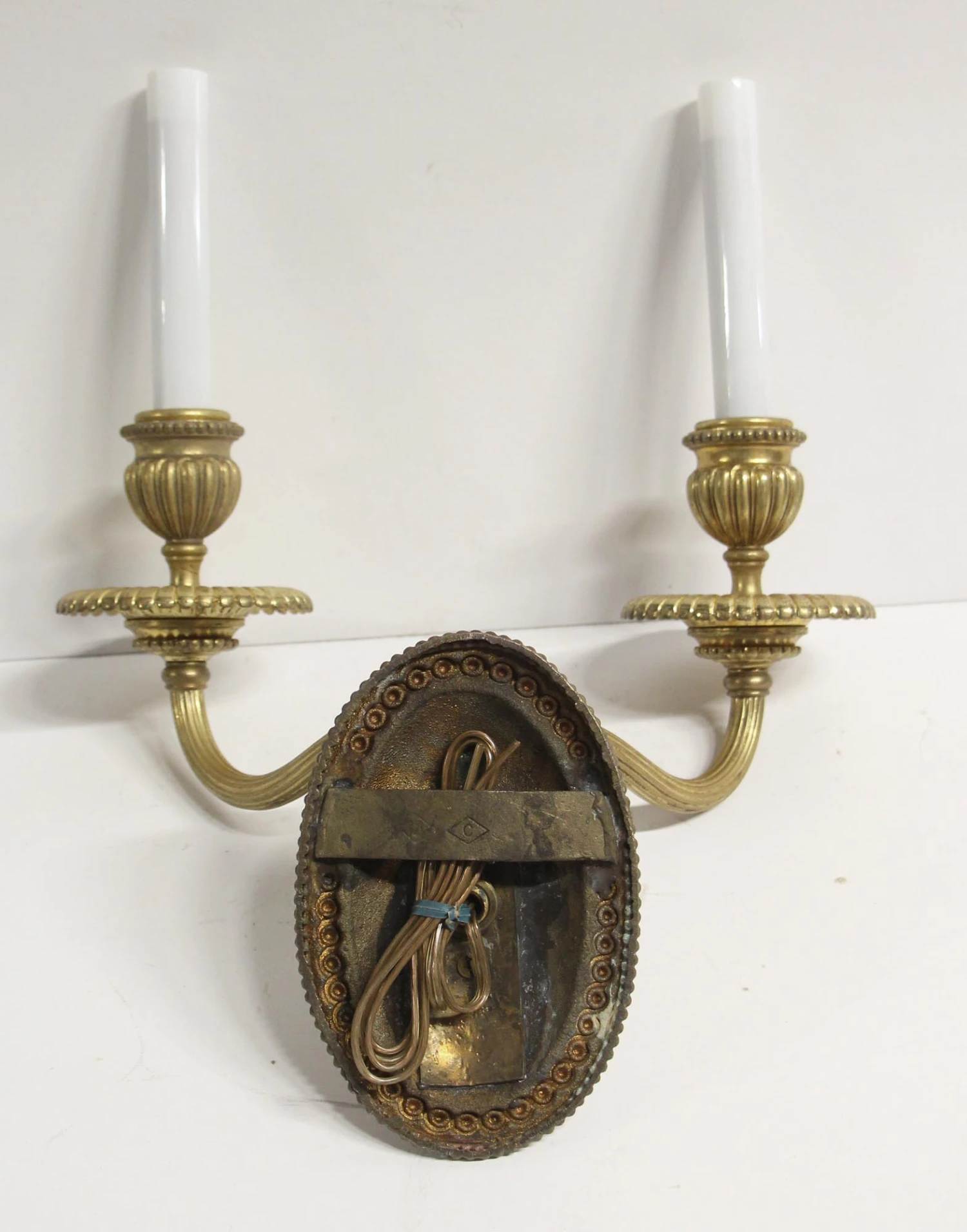 Victorian Cast Brass Caldwell 2 Arm Wall Sconce 9 Victorian Cast Brass Caldwell 2 Arm Wall Sconce - Image 7
