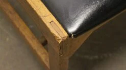 Mid Century Vinyl Oak Dining Chair 11 Mid Century Vinyl Oak Dining Chair -OGT Sale Store p260329 04