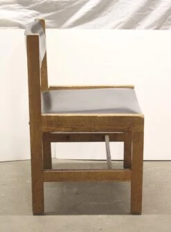 Mid Century Vinyl Oak Dining Chair 12 Mid Century Vinyl Oak Dining Chair -OGT Sale Store p260329 05