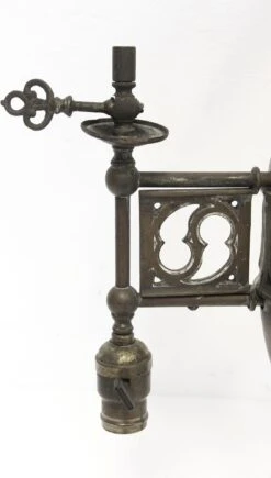 Bronze Ecclesiastical Double Pendant Light Converted Gas Fixture -OGT Sale Store p260925 04