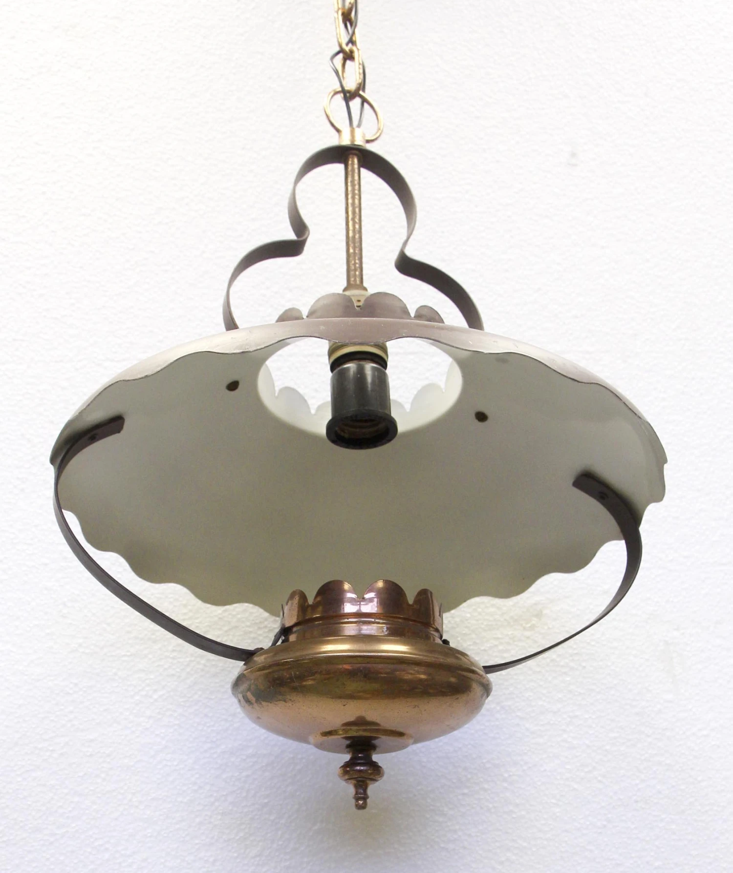 Vintage Metal & Copper Country Lantern Pendant Light 6 Vintage Metal & Copper Country Lantern Pendant Light - Image 4