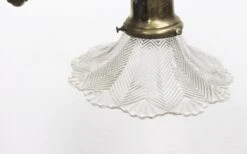 Victorian Brass Down Light With 2 Glass Shades -OGT Sale Store p260927 04