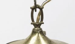 Victorian Brass Down Light With 2 Glass Shades -OGT Sale Store p260927 05