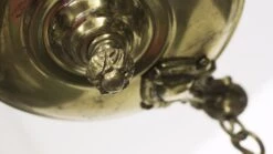 Victorian Brass Down Light With 2 Glass Shades -OGT Sale Store p260927 07