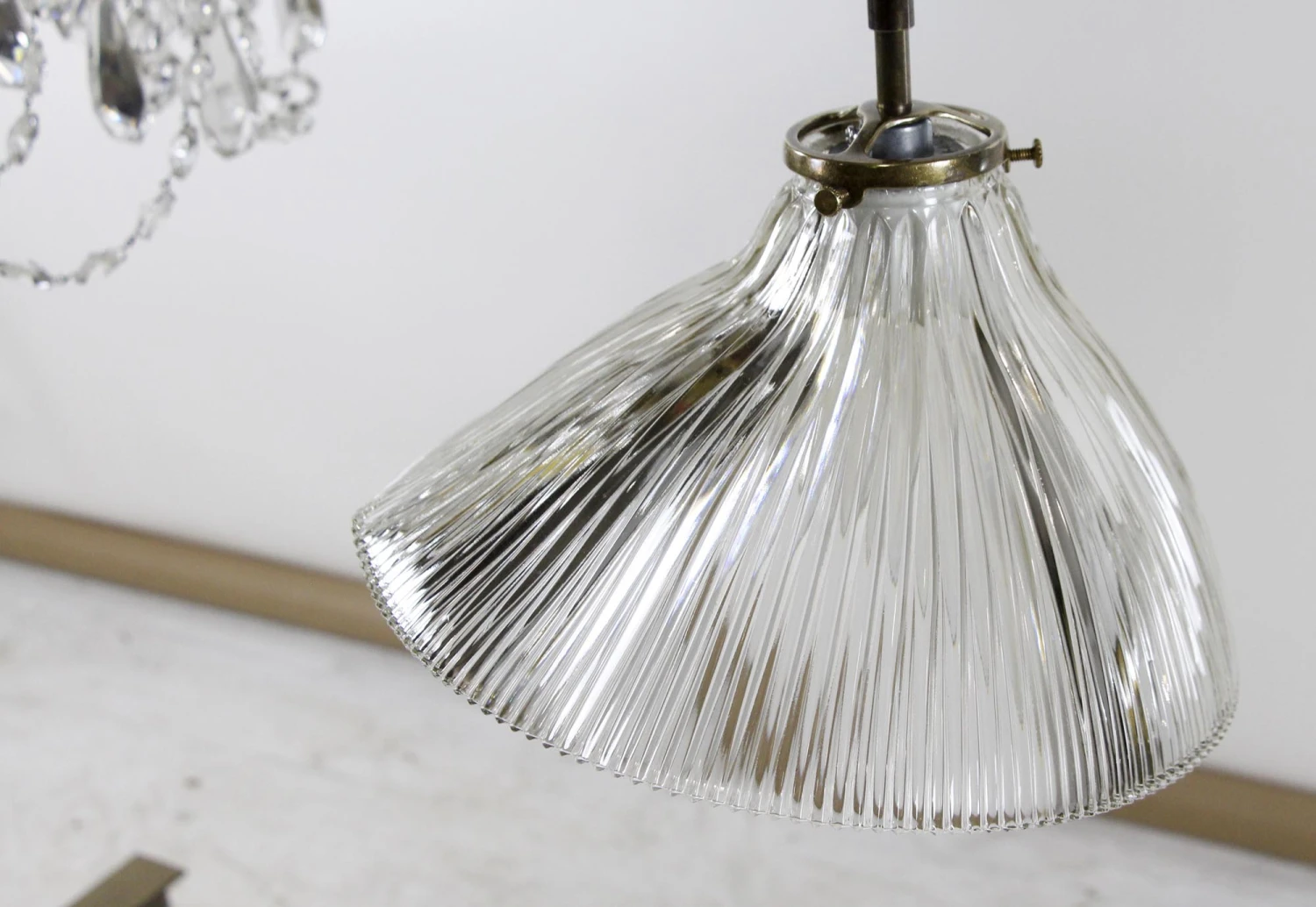 Double Holophane Prism Glass Pendant Light 7 Double Holophane Prism Glass Pendant Light - Image 5