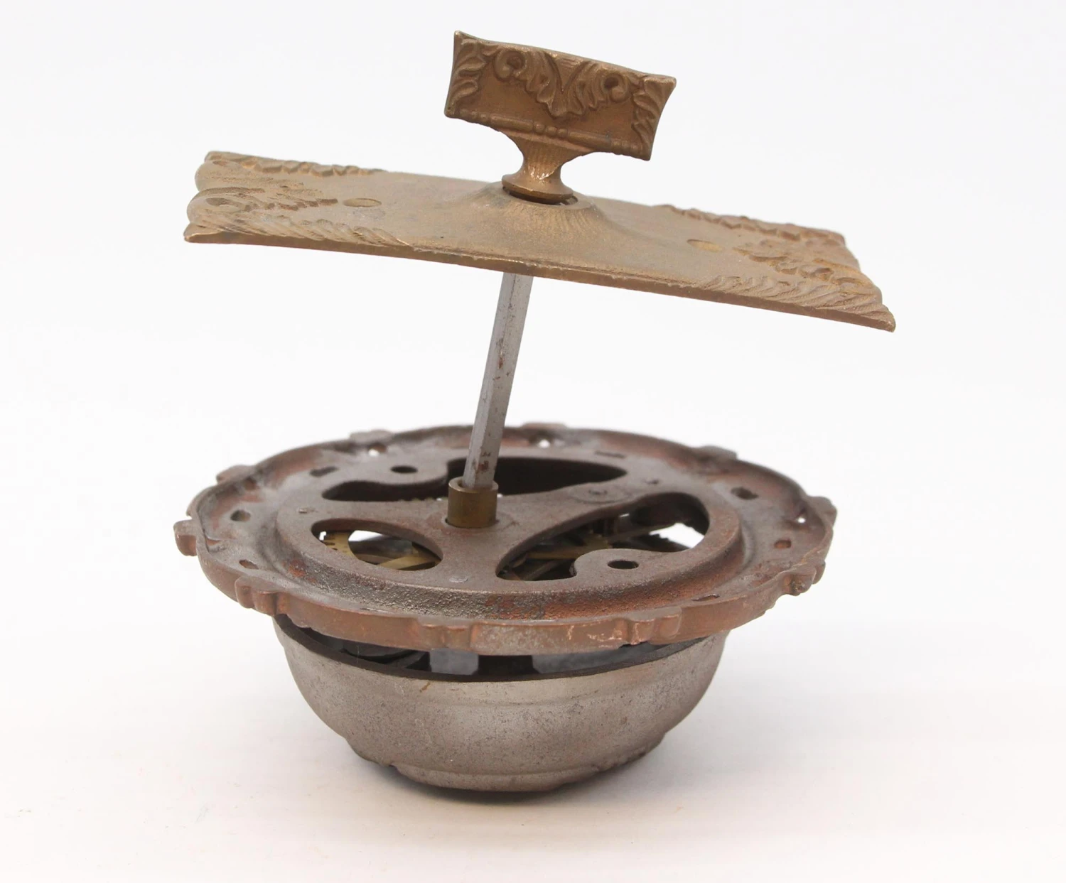 Antique Victorian Cast Iron Twist & Turn Brass Bell 7 Antique Victorian Cast Iron Twist & Turn Brass Bell - Image 5