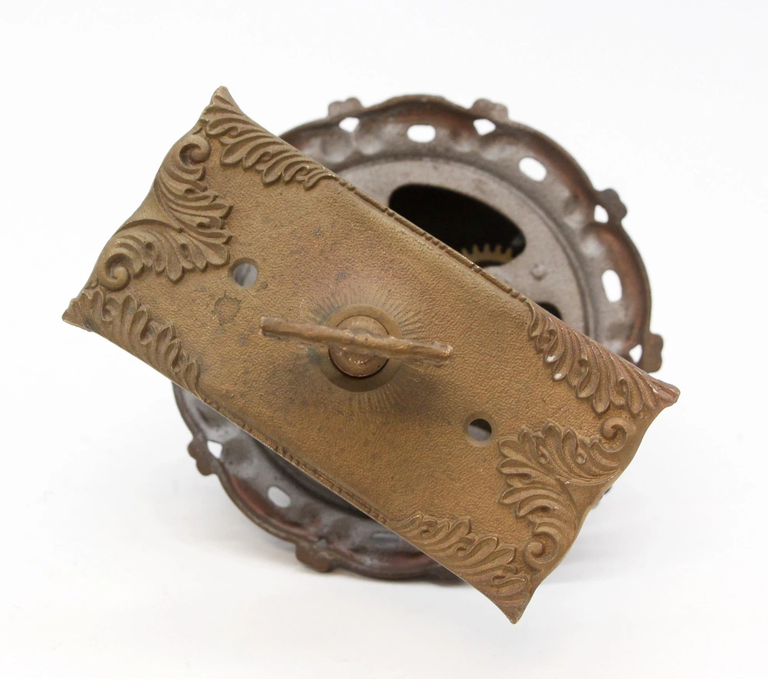 Antique Victorian Cast Iron Twist & Turn Brass Bell 8 Antique Victorian Cast Iron Twist & Turn Brass Bell - Image 6