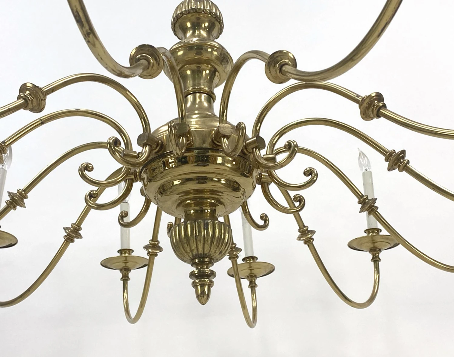 12 Arm Williamsburg Brass 48 In. Ballroom Chandelier 7 12 Arm Williamsburg Brass 48 In. Ballroom Chandelier - Image 5