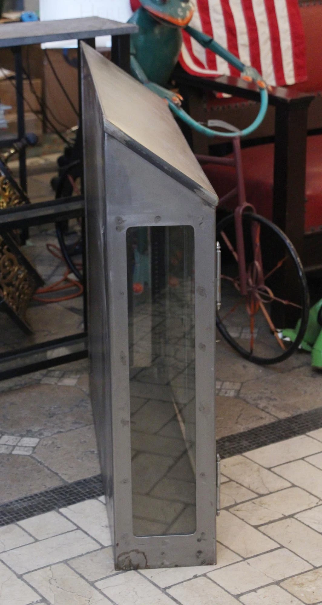 Stripped Steel Cabinet With 2 Doors 7 Stripped Steel Cabinet With 2 Doors - Image 5