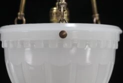 Pair Of Victorian Fluted Milk Glass Vestibule Pendant Lights 20 Pair Of Victorian Fluted Milk Glass Vestibule Pendant Lights -OGT Sale Store p261581a 06