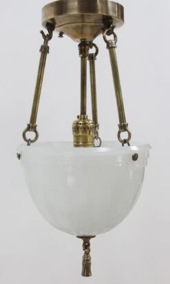 Pair Of Victorian Fluted Milk Glass Vestibule Pendant Lights 25 Pair Of Victorian Fluted Milk Glass Vestibule Pendant Lights -OGT Sale Store p261581a 11