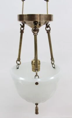 Pair Of Victorian Fluted Milk Glass Vestibule Pendant Lights 26 Pair Of Victorian Fluted Milk Glass Vestibule Pendant Lights -OGT Sale Store p261581a 12