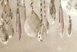 Victorian Wrought Iron & Crystal 5 Arm Chandelier -OGT Sale Store p261600 08