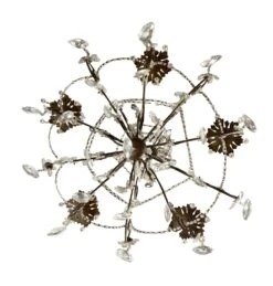 Victorian Wrought Iron & Crystal 5 Arm Chandelier -OGT Sale Store p261600 09