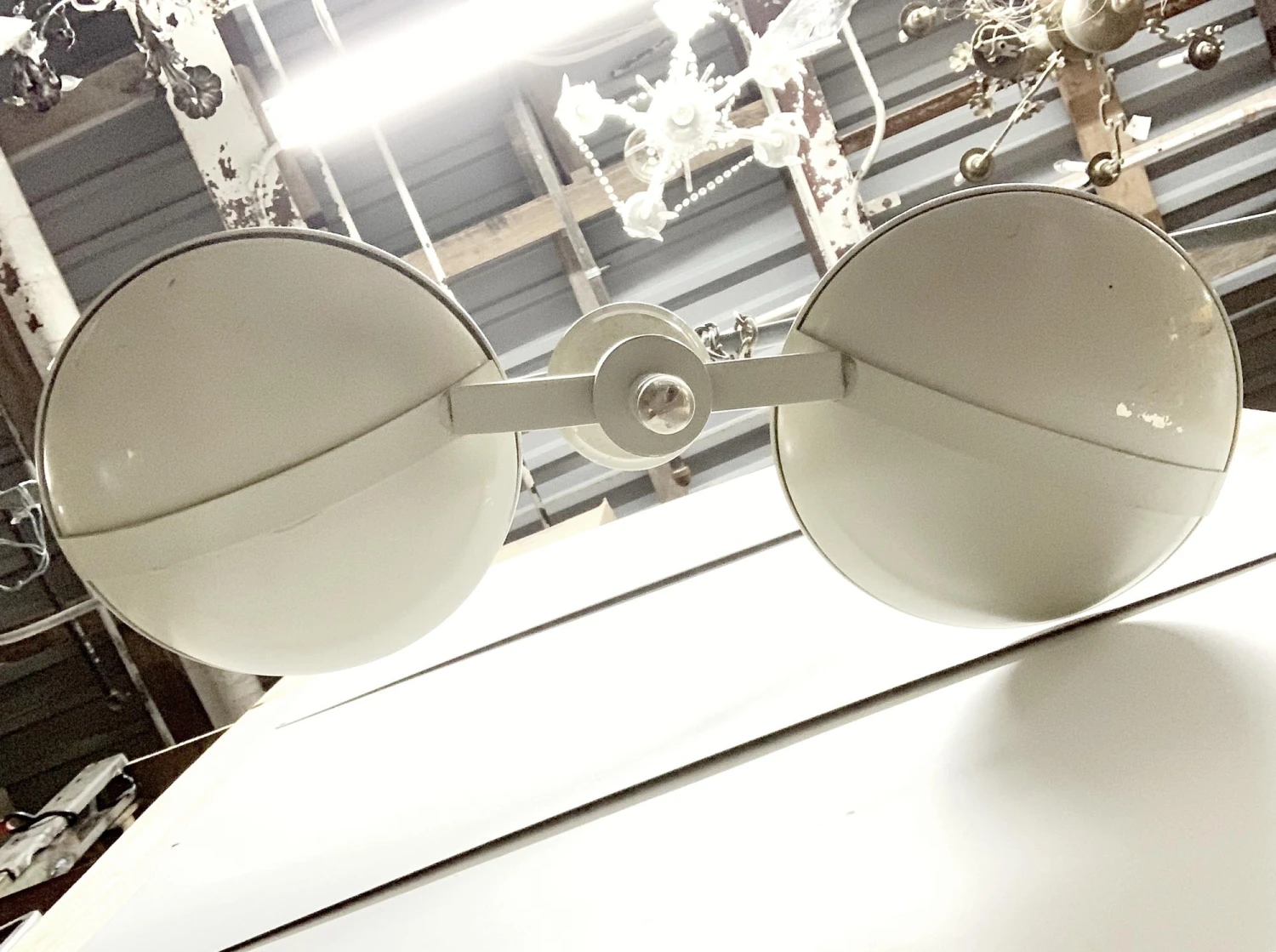 Unusual Industrial 2 Arm Up Light Pendant 7 Unusual Industrial 2 Arm Up Light Pendant - Image 5