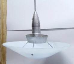 Mid Century 1950s Glass Dish Pendant Light 10 Mid Century 1950s Glass Dish Pendant Light -OGT Sale Store p261630 04