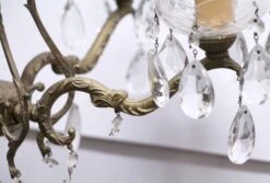 Petite Bronze & Crystal 5 Arm Spanish Chandelier 14 Petite Bronze & Crystal 5 Arm Spanish Chandelier -OGT Sale Store p261633 05