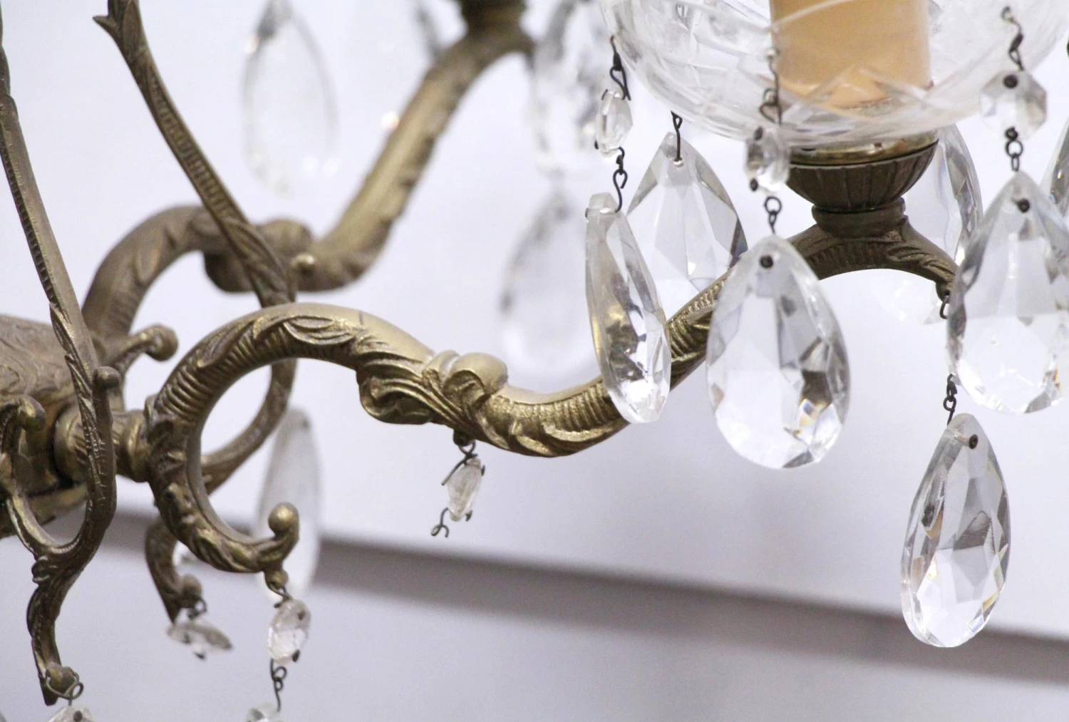 Petite Bronze & Crystal 5 Arm Spanish Chandelier 7 Petite Bronze & Crystal 5 Arm Spanish Chandelier - Image 5