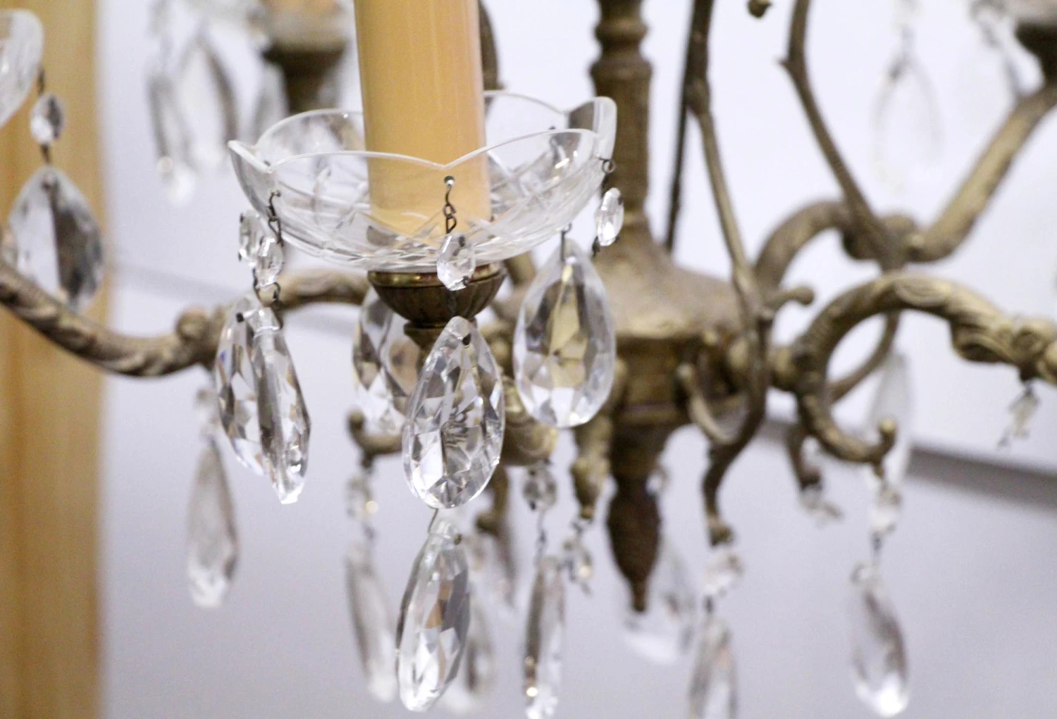 Petite Bronze & Crystal 5 Arm Spanish Chandelier 8 Petite Bronze & Crystal 5 Arm Spanish Chandelier - Image 6