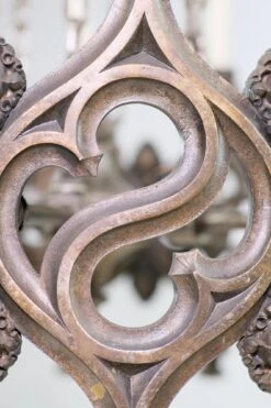 Heavy Cast Bronze Gothic Tudor Chandelier -OGT Sale Store p262085 07