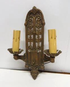 Pair Of Bronze 2 Arm Art Deco Wall Sconces 11 Pair Of Bronze 2 Arm Art Deco Wall Sconces -OGT Sale Store p262192 05