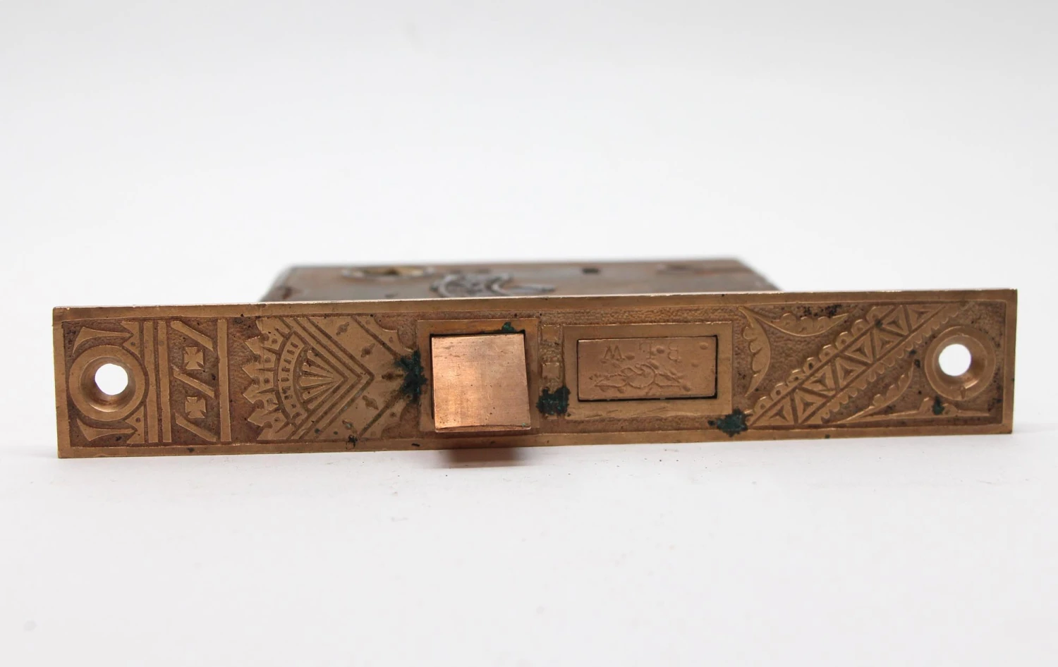 Antique Victorian Branford Cast Iron Mortise Door Lock 6 Antique Victorian Branford Cast Iron Mortise Door Lock - Image 4