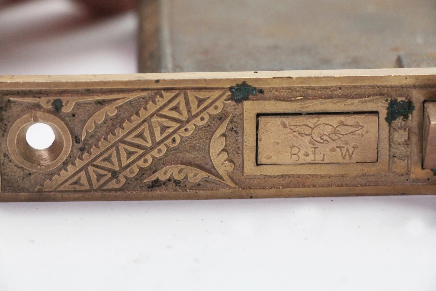 Antique Victorian Branford Cast Iron Mortise Door Lock 7 Antique Victorian Branford Cast Iron Mortise Door Lock - Image 5