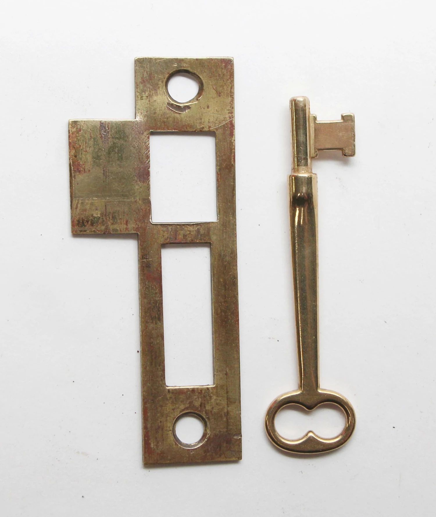 Cast Iron Mortise Lock With Brass Ornate Faceplate 10 Cast Iron Mortise Lock With Brass Ornate Faceplate - Image 8