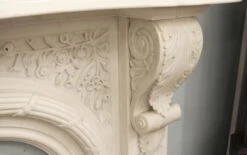 Heavily Carved Victorian Arched Statuary Marble Mantel 16 Heavily Carved Victorian Arched Statuary Marble Mantel -OGT Sale Store p262876 06