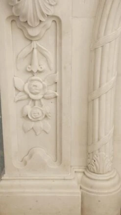 Heavily Carved Victorian Arched Statuary Marble Mantel 19 Heavily Carved Victorian Arched Statuary Marble Mantel -OGT Sale Store p262876 09