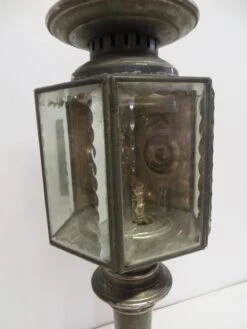 Pair Of Antique Black Victorian Carriage Lanterns -OGT Sale Store p263123 05