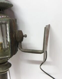 Pair Of Antique Black Victorian Carriage Lanterns -OGT Sale Store p263123 09