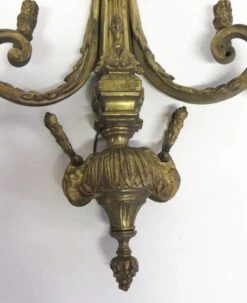 Pair Of French Cast Bronze 3 Arm Wall Sconces 14 Pair Of French Cast Bronze 3 Arm Wall Sconces -OGT Sale Store p263124 05