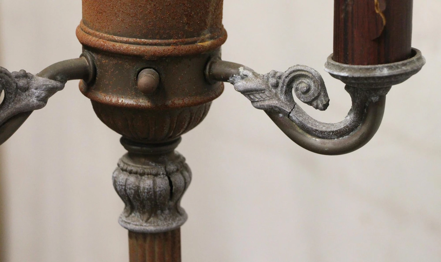 Metal Floor Lamp With White Glass Shade 7 Metal Floor Lamp With White Glass Shade - Image 5