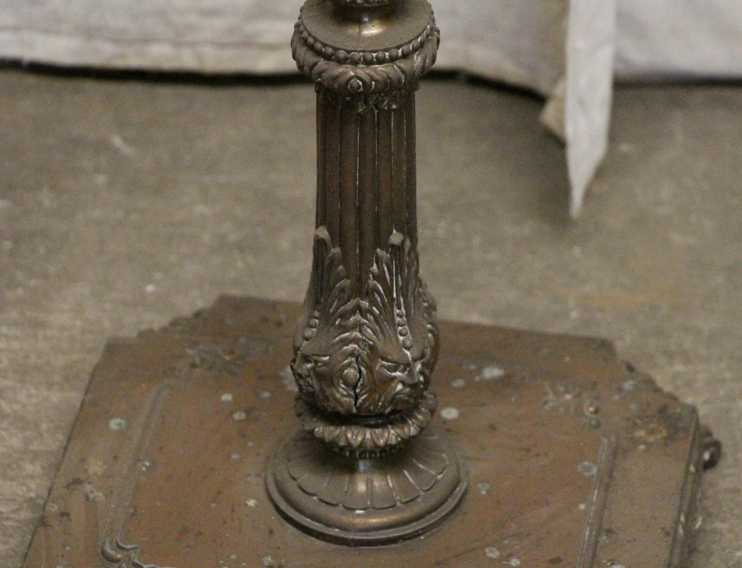 Metal Floor Lamp With White Glass Shade 8 Metal Floor Lamp With White Glass Shade - Image 6