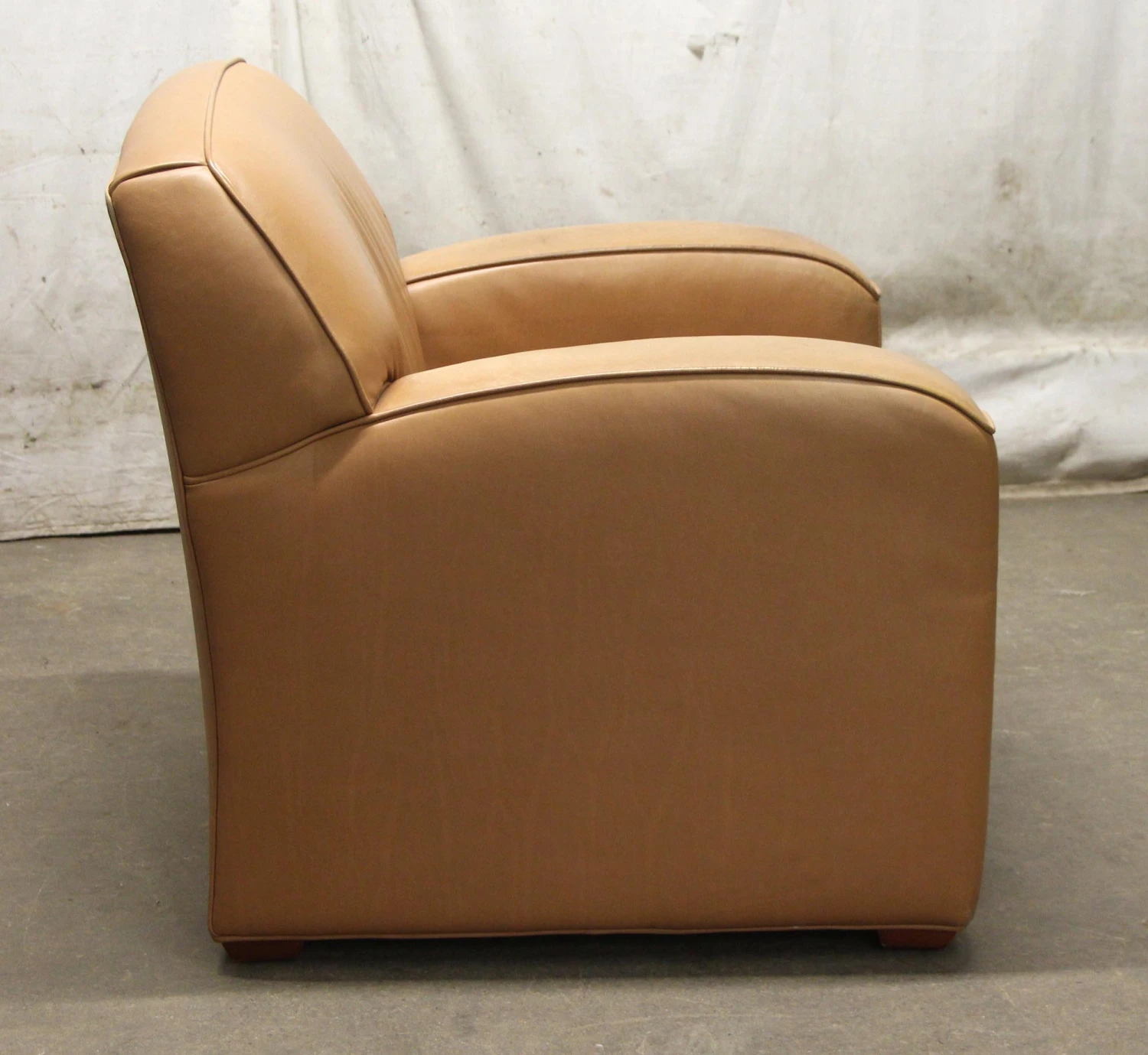 Vintage Tan Leather Arm Chair 7 Vintage Tan Leather Arm Chair - Image 5