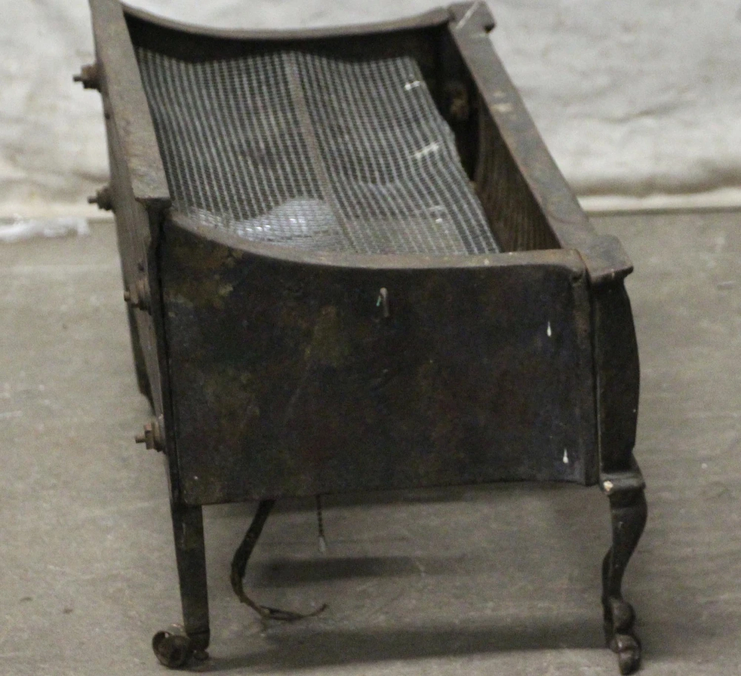 Antique Cast Iron Ornate Fireplace Log Holder 7 Antique Cast Iron Ornate Fireplace Log Holder - Image 5