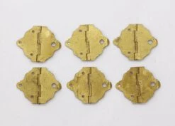 Set Of 6 Brass Vintage Box Furniture Cabinet Hinges 11 Set Of 6 Brass Vintage Box Furniture Cabinet Hinges -OGT Sale Store p263487 05